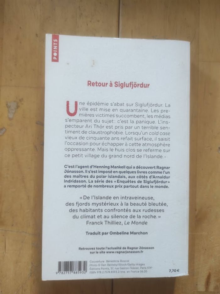 Sott Les enquêtes de Siglufjordur Ragnar Jonasson Points 2020 - photo numéro 3
