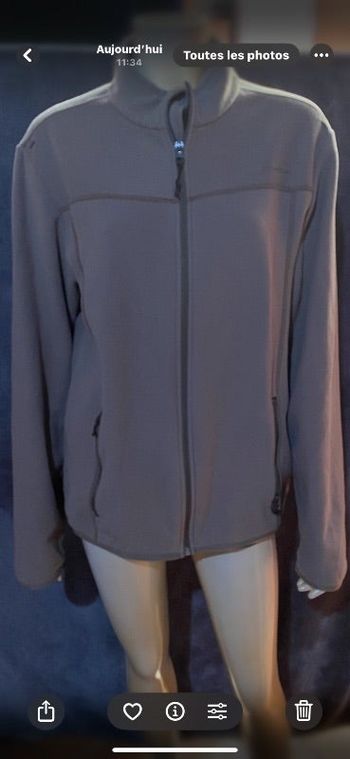 Veste polaire marron clair quechua taille L