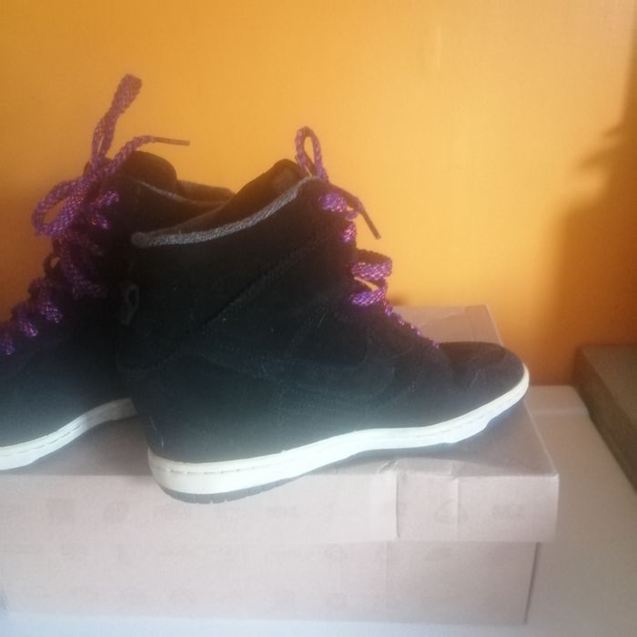 🌸Basket cuir NOIR WMNS DUNK SKY HI Pointure 39 "Vintage" 🌸 - photo numéro 2