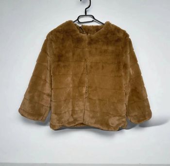 🍂 Veste à fausse fourrure marron / 3Desy T/M🍂