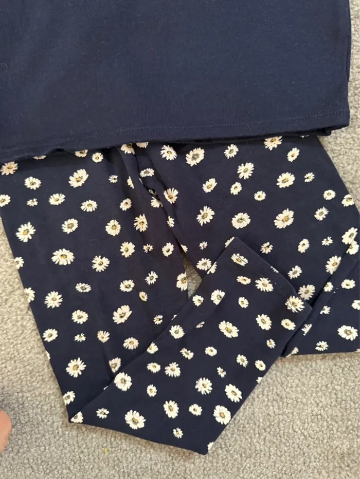 H&M - Ensemble Marine Fleurs Taille 3 ans - photo numéro 3