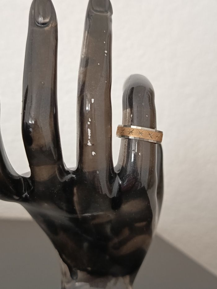 Bague plaqué or et argent. - photo numéro 9