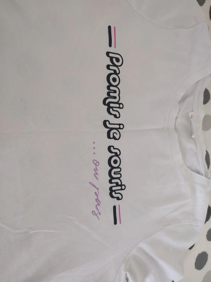 Tee shirt Promis je souris ou pas - photo numéro 2