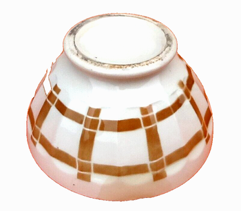 Bol ancien (grand modèle)  Modèle à facettes / Motif Ecossais