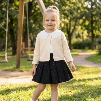 Look Fille 5 Ans Chic – Ensemble 3 Pièces Cérémonie Dentelle & Strass