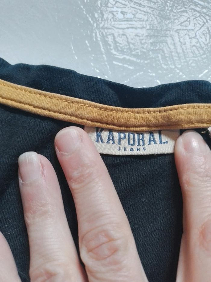 T-shirt femme noir Col V Kaporal - photo numéro 11