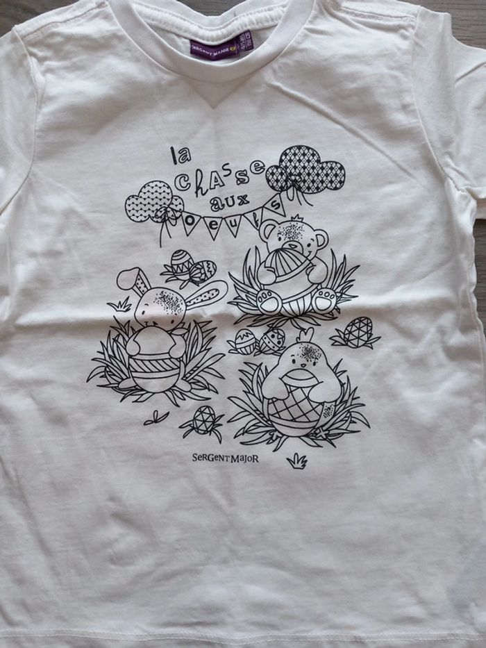 T-shirt Pâques à colorier - photo numéro 2