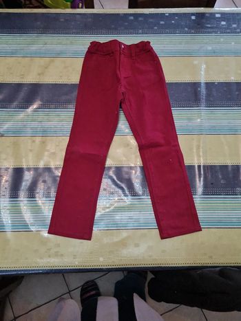 Pantalon slim bordeaux 5 ans