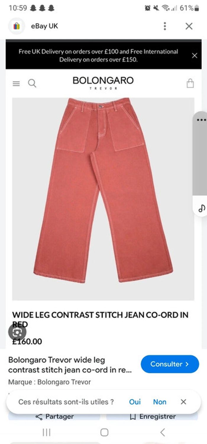 👖 Pantalon droit large rouge brique - Bolongaro Trevor - photo numéro 6