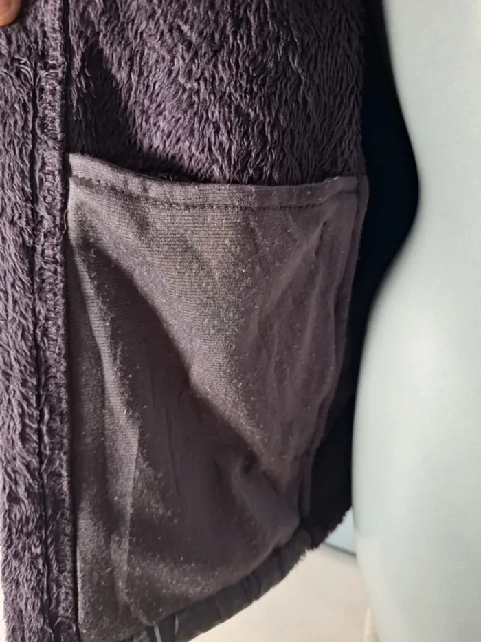 Veste polaire The North Face femme M – Mauve prune – style osito furry (615) - photo numéro 7