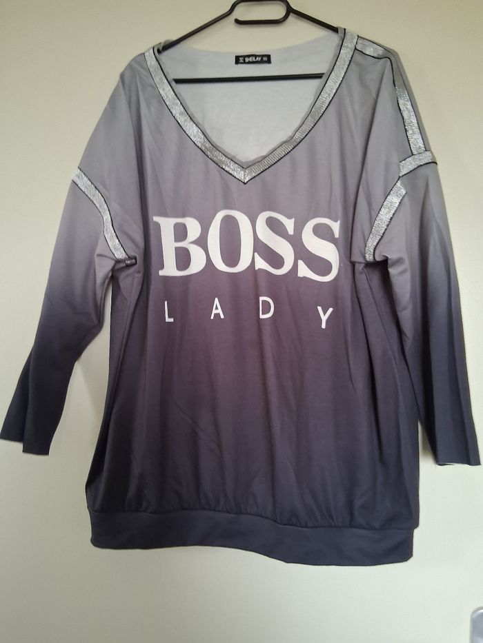 Sweat shirt " sheilay " gris argenté " t- M"