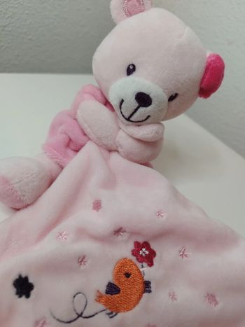 Doudou Ours rose Pommette