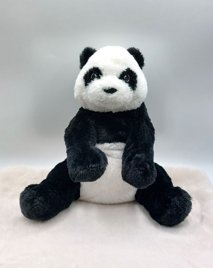 Peluche doudou panda noir blanc IKEA KRAMIG environ 34 cm TTBE