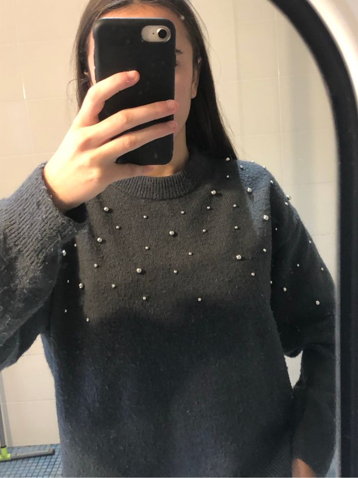 Pull gris à perle - photo numéro 5