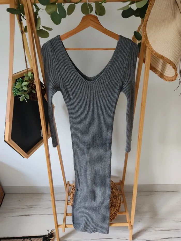 Robe longue grise Taille Unique - photo numéro 2