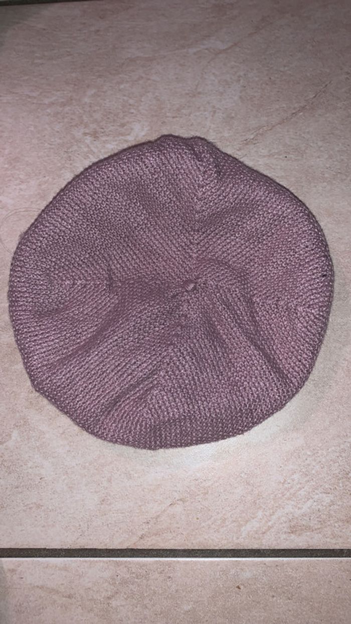 Petit béret parme taille 0 / 3 mois marque tex