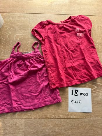 Lot t shirt manches courtes + débardeur