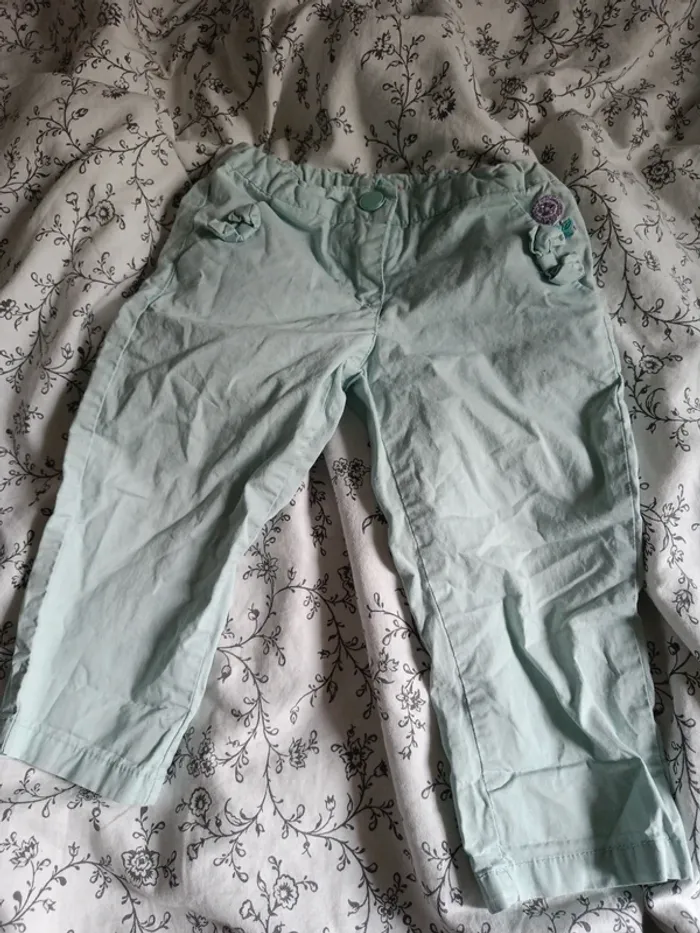 Pantalon turquoise Sergent Major 92cm