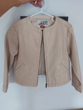 Veste simili cuire beige 3 ans