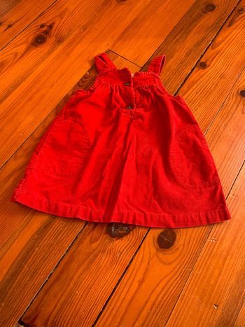 Robe enfant fille velours rouge Zara 12/18mois
