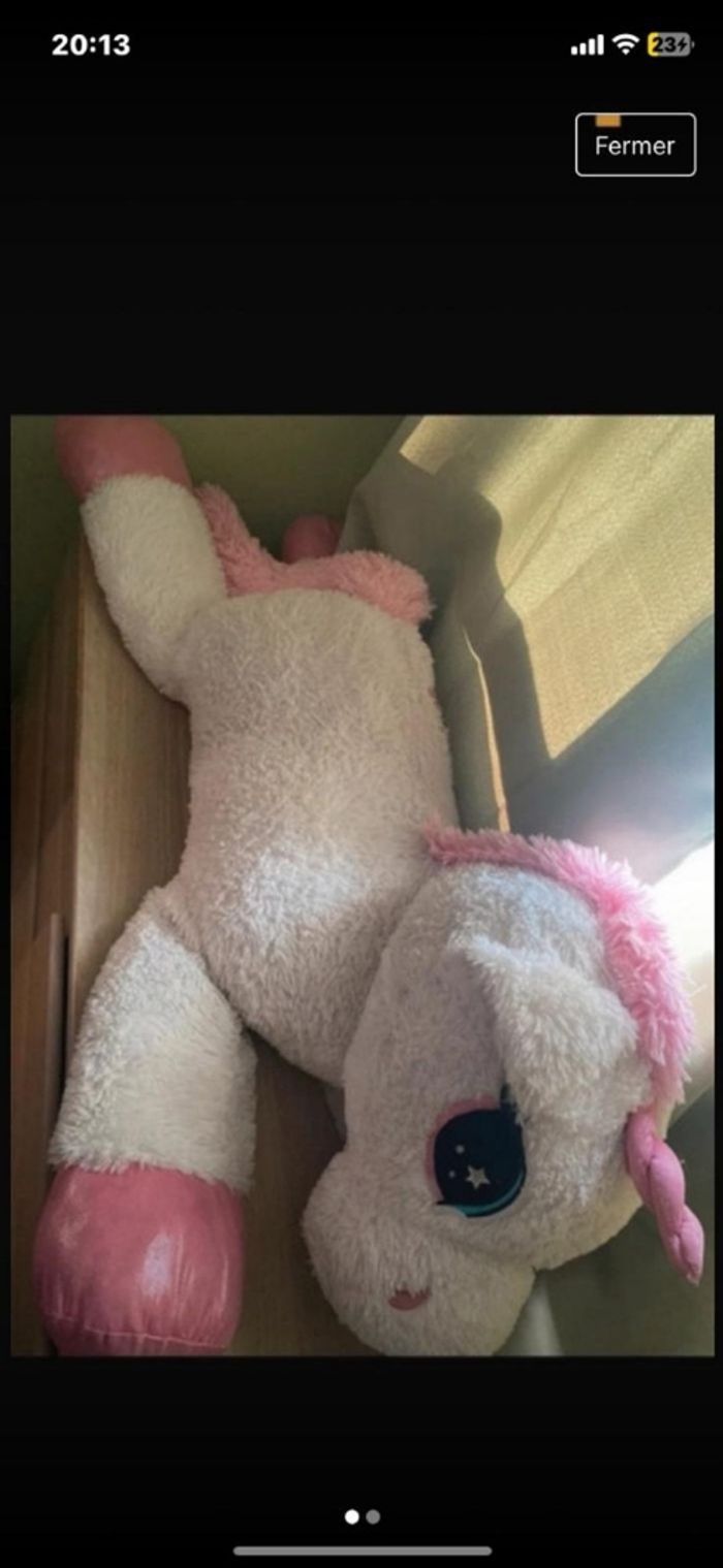 Peluche licorne 1m - photo numéro 2