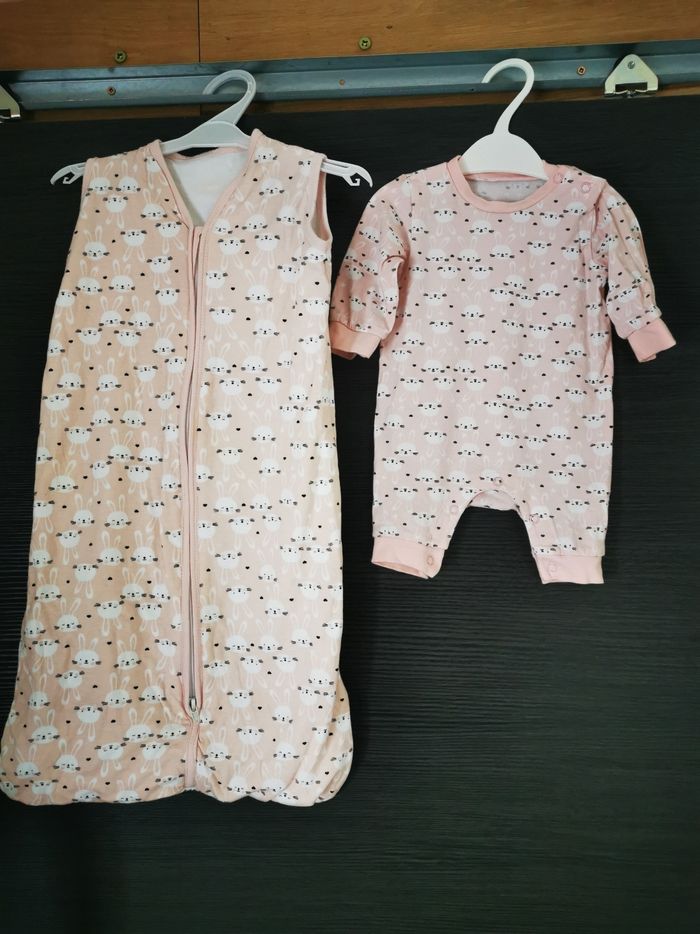 Ensemble gigoteuse 70cm/pijama_ fille_ 1 mois