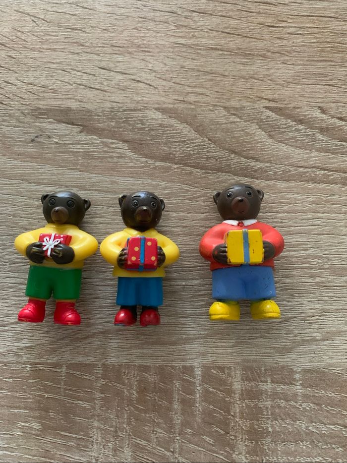 3 figurines petit ours brun le cadeau - photo numéro 2