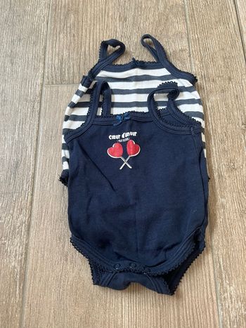 Lot de 2 bodies Vertbaudet 3 mois