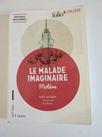 Livre ( Le malade imaginaire de Molière ) 