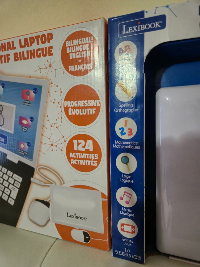 Lot de 2 ordinateurs Lexibook 
Bilingues 124 activités chacun 
Le bleu : 3 ans + et le orange : 4 ans + - photo numéro 4