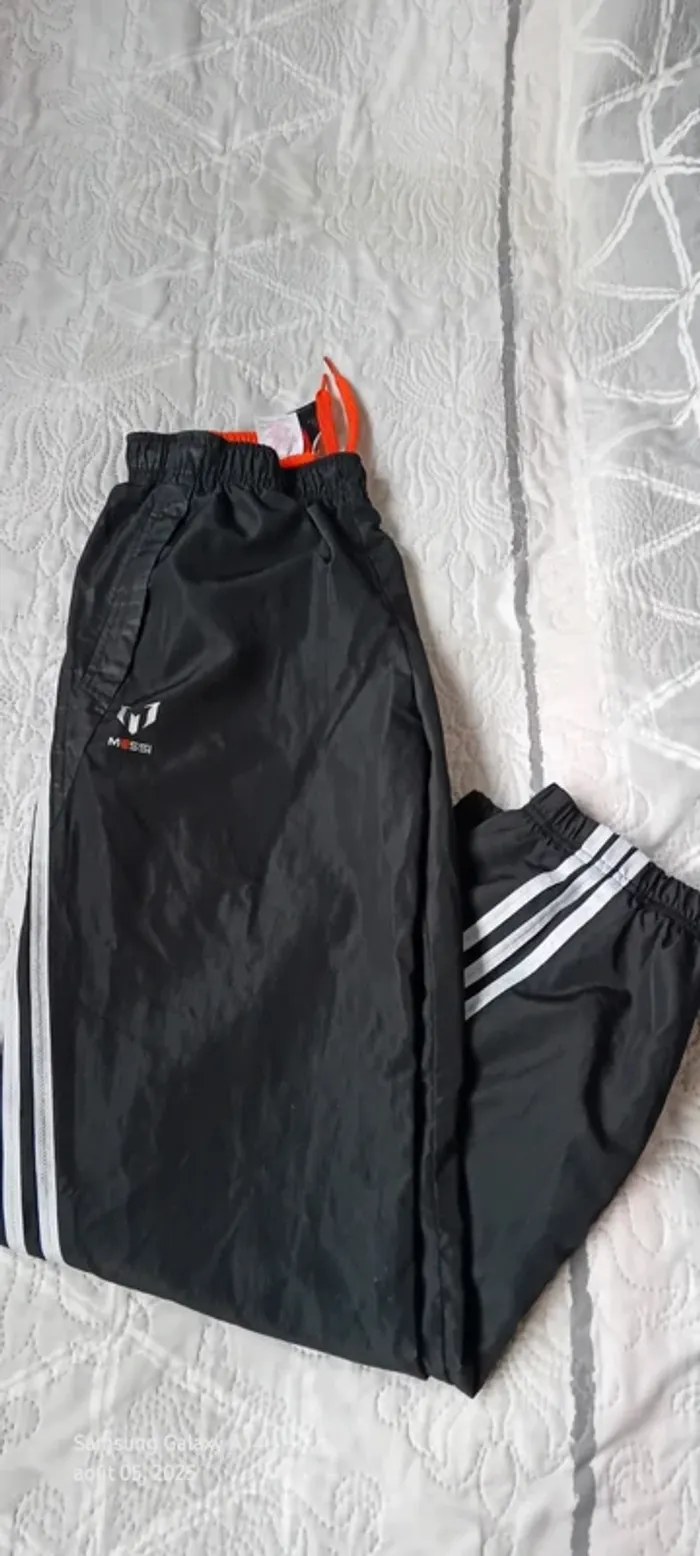 Pantalon de sport doublé Messi adidas noir coupe large garçon 13/14 ans adidas - photo numéro 4