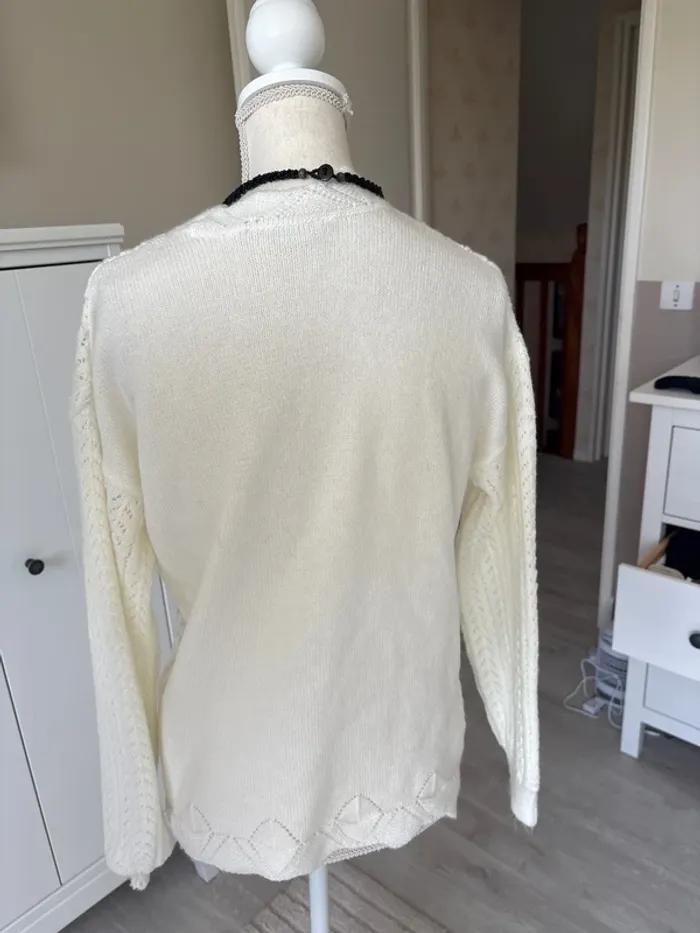 Pull 36 blanc naf naf - photo numéro 3