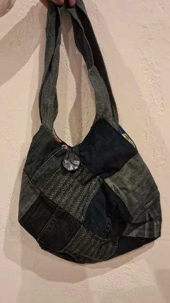 Sac à main en jean fait main