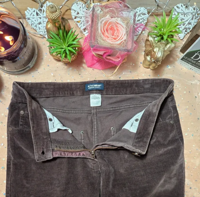 Pantalon marron effet velours La Redoute - photo numéro 5