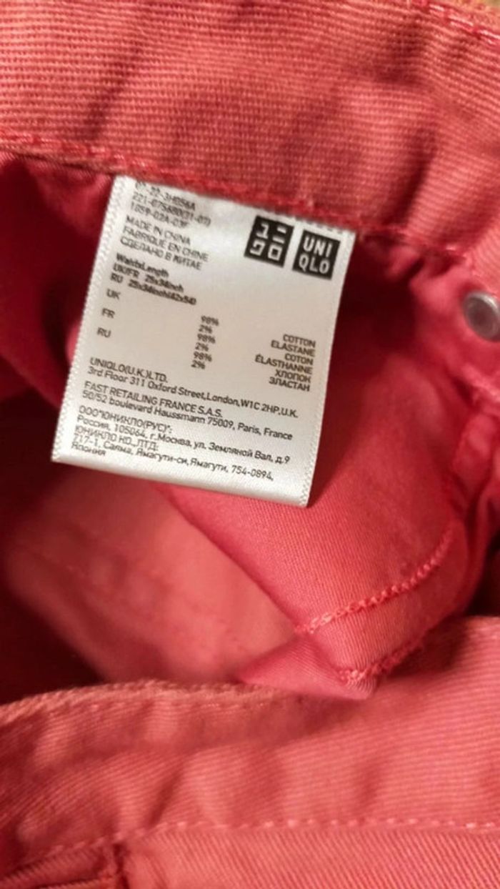 Jean rose Uniqlo, femme, Taille 38 - photo numéro 10
