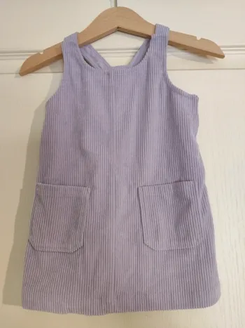 Robe velours parme 9 mois