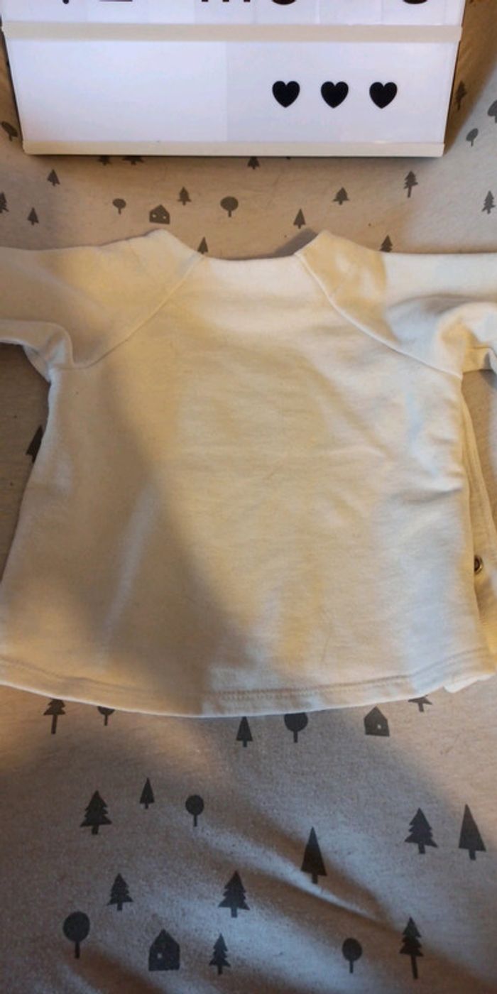 Pull blanc obaibi 12 mois - photo numéro 5