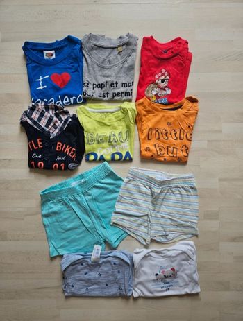 Lot 14 vêtements garcon 12 mois 1 an été