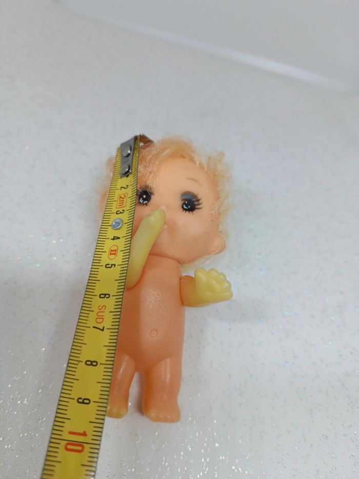 Petite small little girl poupée doll kraft pouce bouche monchhichi kiki blonde vintage impkins - photo numéro 10