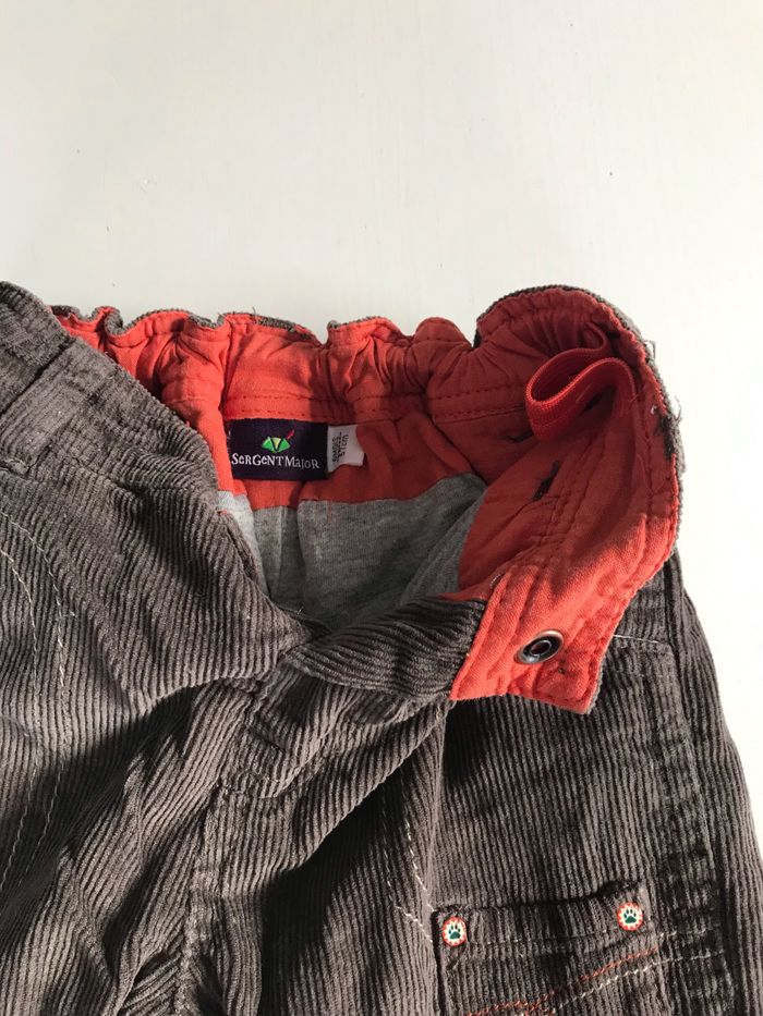 Pantalon bébé velours Sergent Major 6 mois - photo numéro 2