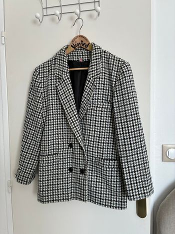 Blazer pied-de-poule – Taille 38 – Très bon état