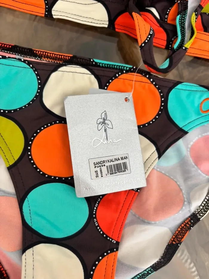 Maillot de bain 2 pièces Livia 38 multicolore ronds - photo numéro 4