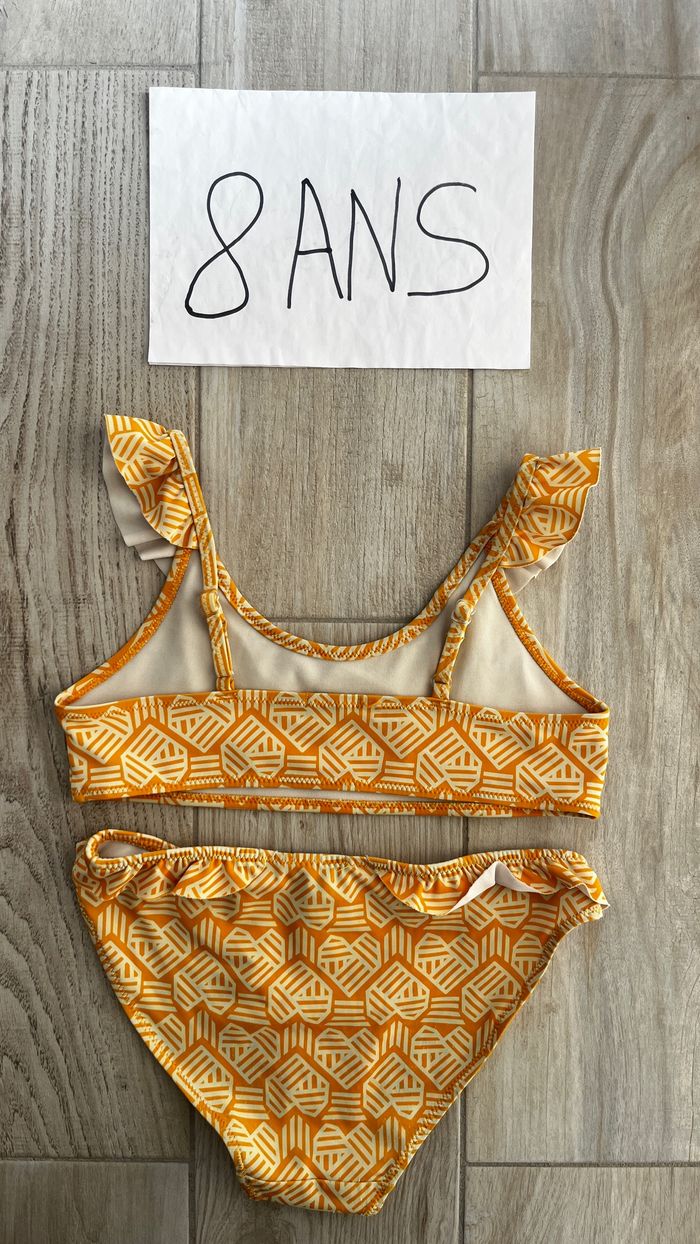 Maillot de bain jaune deux pièces fille 8 ans - photo numéro 4