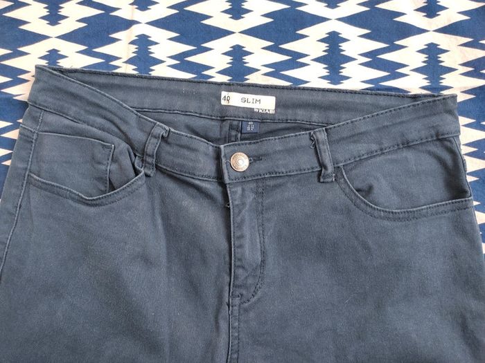 Jean slim bleu Kiabi 40 - photo numéro 4
