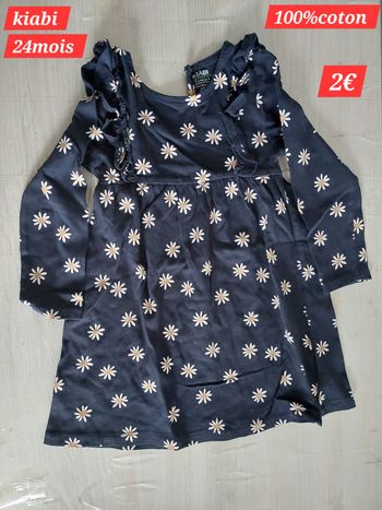 Robe motif fleurs fille 24mois 