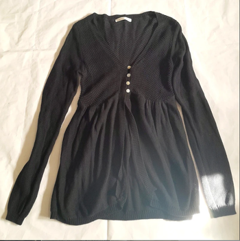 Veste en coton femme noir Miss Loona taille unique ou 36
