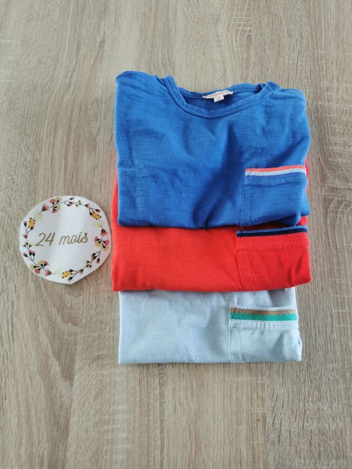 Lot de 3 t-shirts manches courtes bébé garçon 2ans catimini