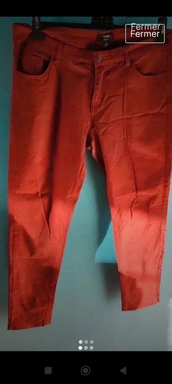 Jean slim fit couleur rouille