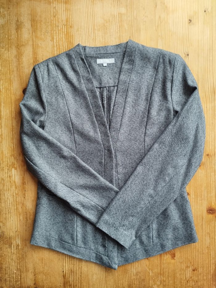 Élégante Veste Blazer Grise - BnK - Taille 38 - État Impeccable - photo numéro 3