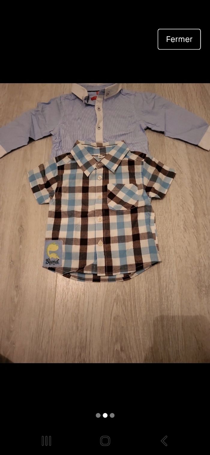 Lot chemises 6 mois - photo numéro 2
